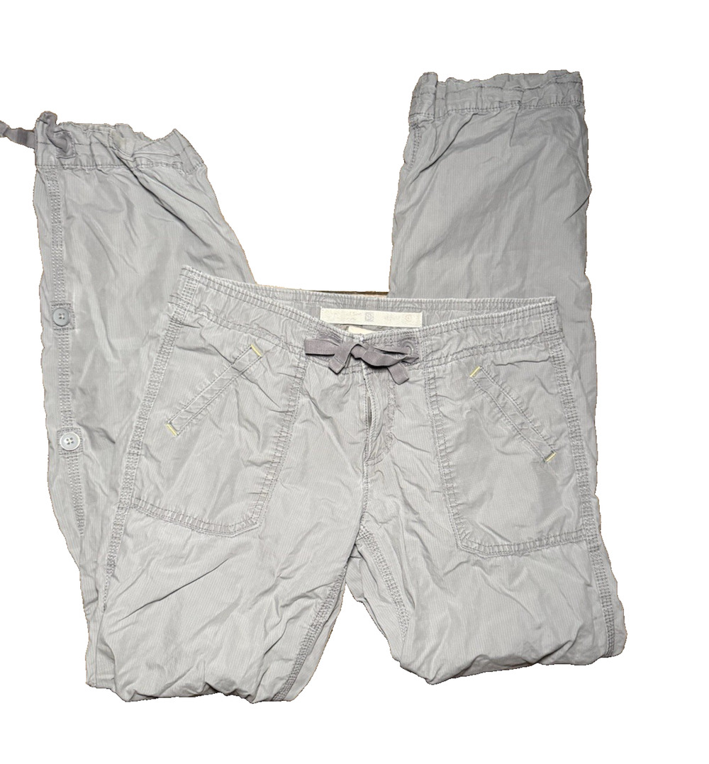 Y2K Gap Gray Cargo Pants Pockets Low Rise Grunge Gorpcore Women’s 4